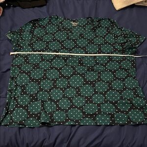 Gudren Sjodren Teal Polka Dot Top size XXL